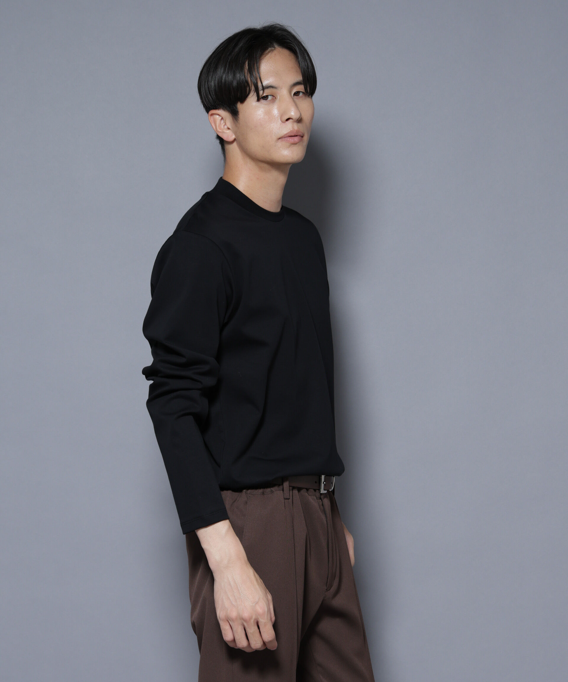 nano･universe「ジャケT(R)  プレミアム クルーネック 長袖」|Tシャツ・カットソー|