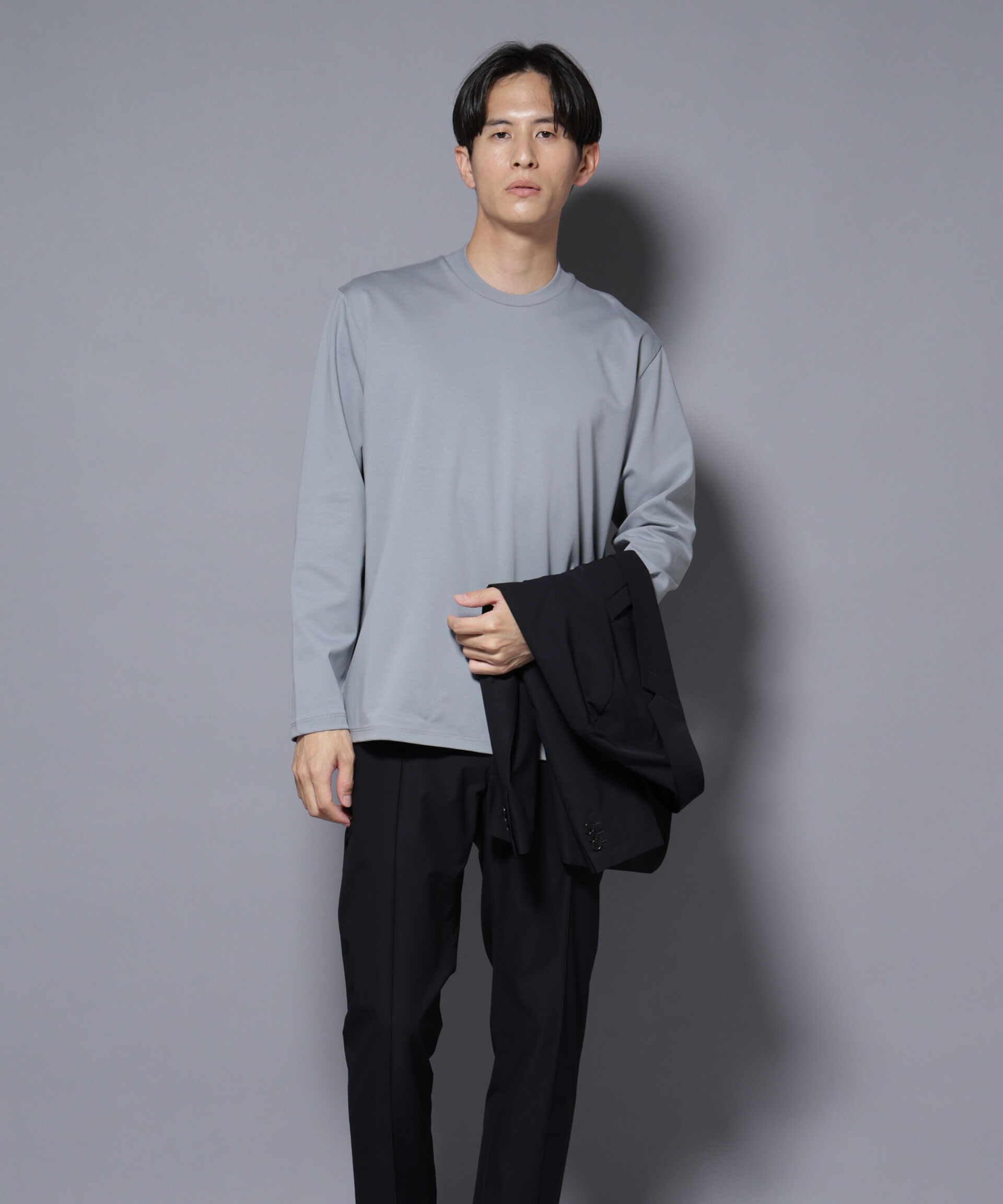 nano･universe「ジャケT(R)  プレミアム クルーネック 長袖」|Tシャツ・カットソー|