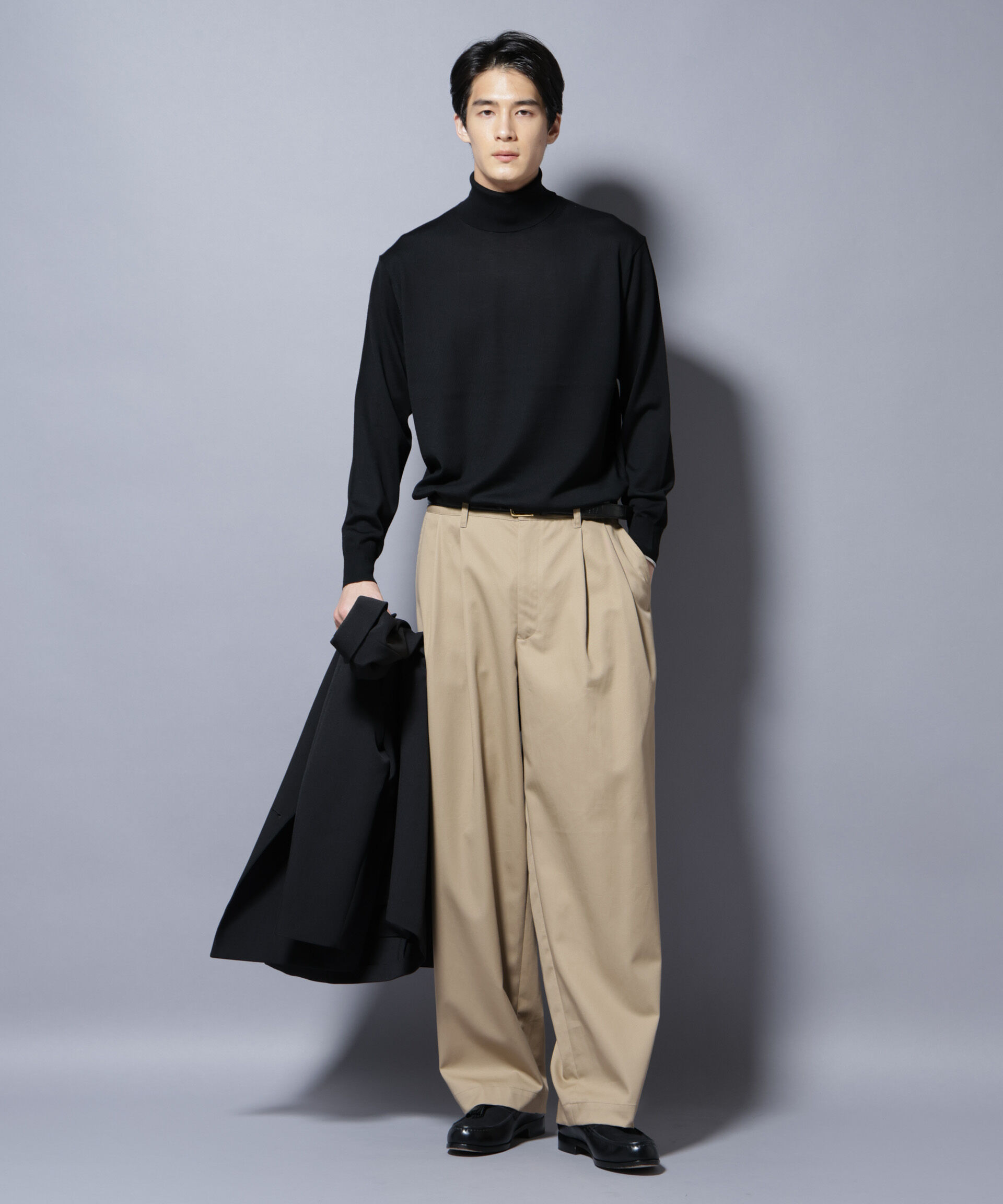 nano･universe「「毛玉レスニット」ファインゲージタートルネック」|ニット・セーター|