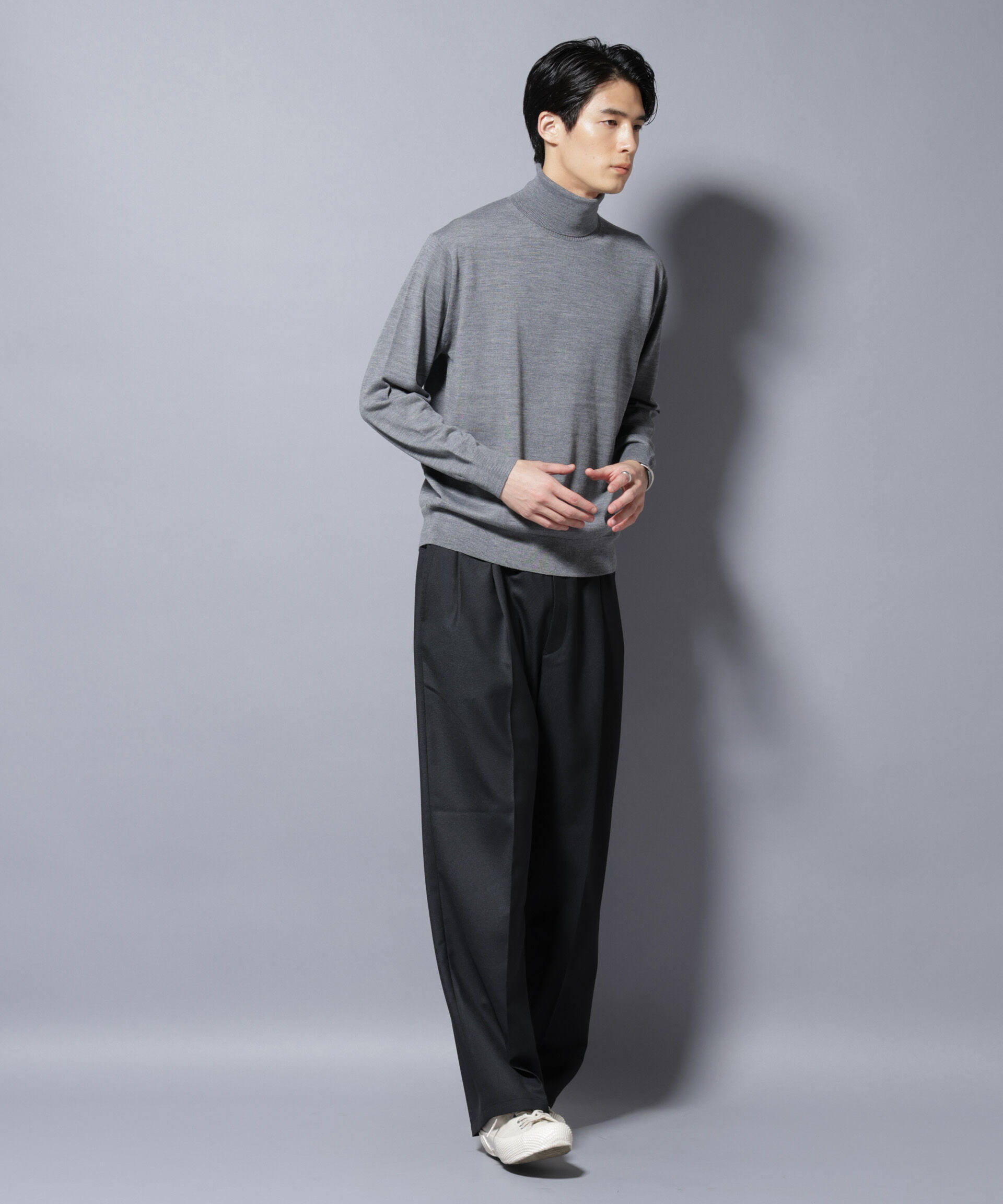 nano･universe「「毛玉レスニット」ファインゲージタートルネック」|ニット・セーター|