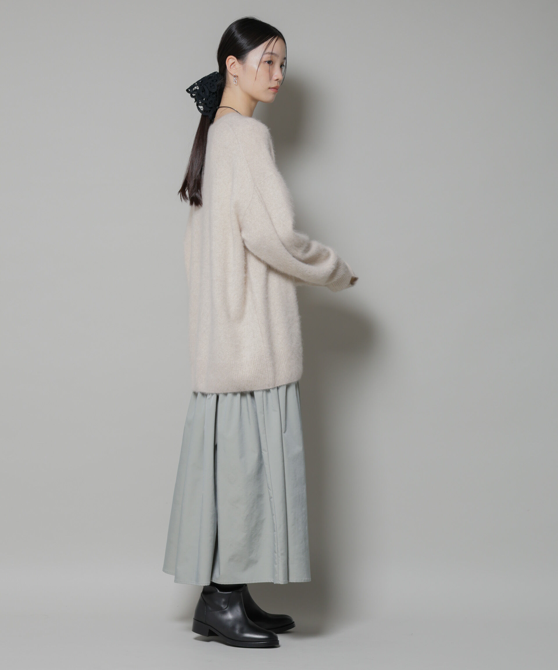 nano･universe「ウォッシャブルフォックスクルーワイドニットプルオーバー」|ニット・セーター|