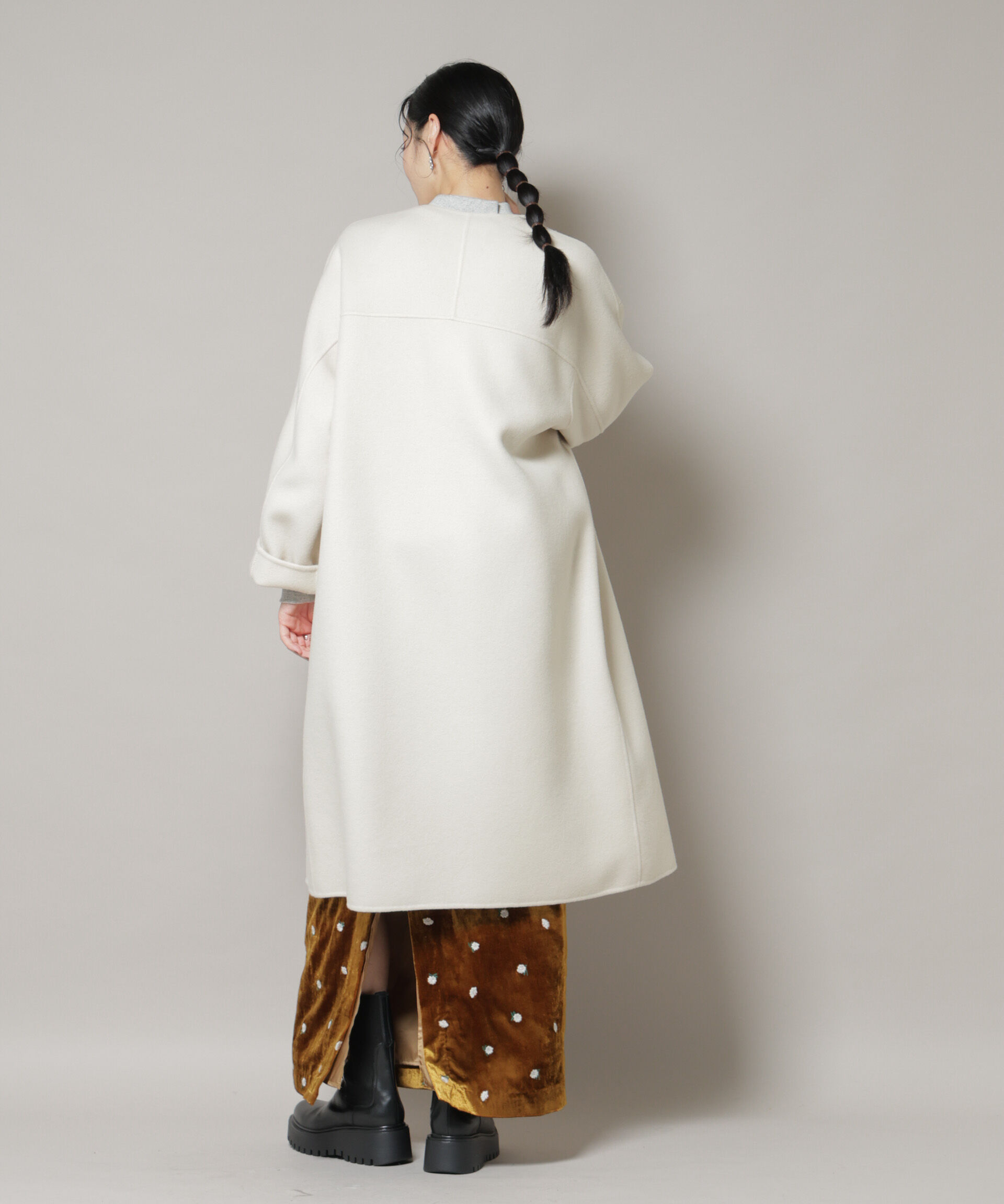 nano･universe「SUPER110blend リバーノーカラーロングコート」|その他|