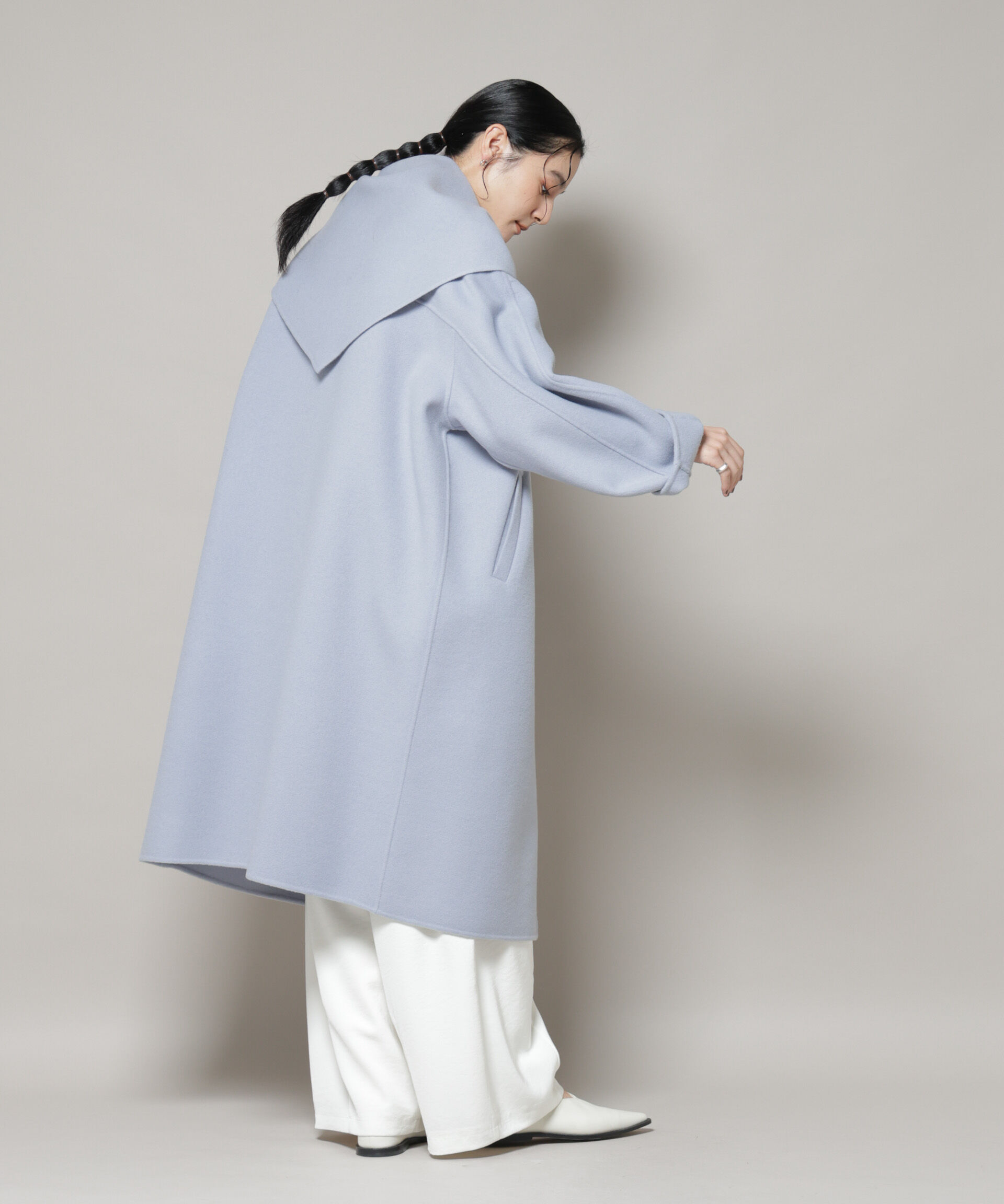 nano･universe「SUPER110blend リバーノーカラーロングコート」|その他|