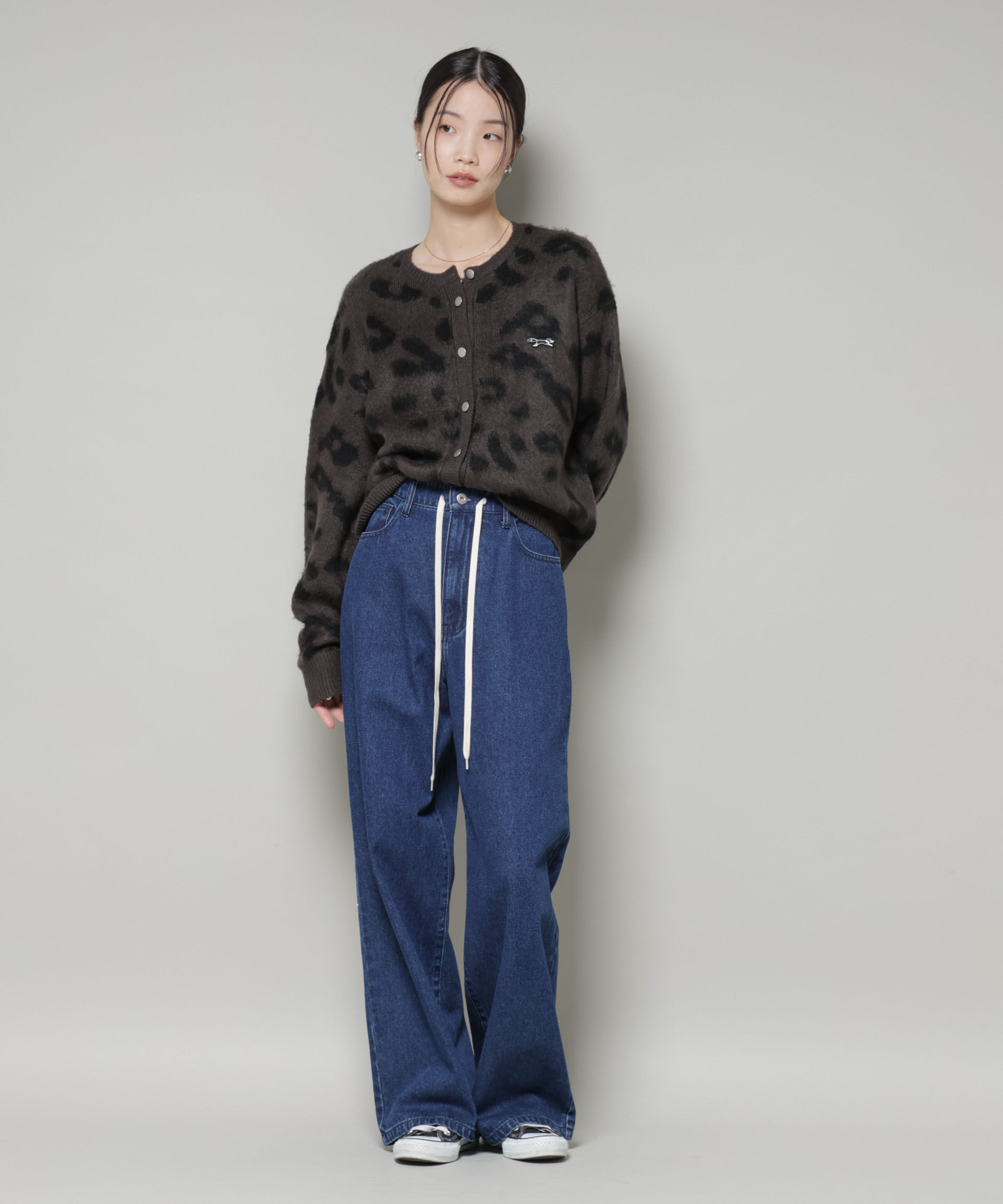 nano･universe「PENNEYS別注TheFOXレオパードクルーカーディガン」|ニット・セーター|