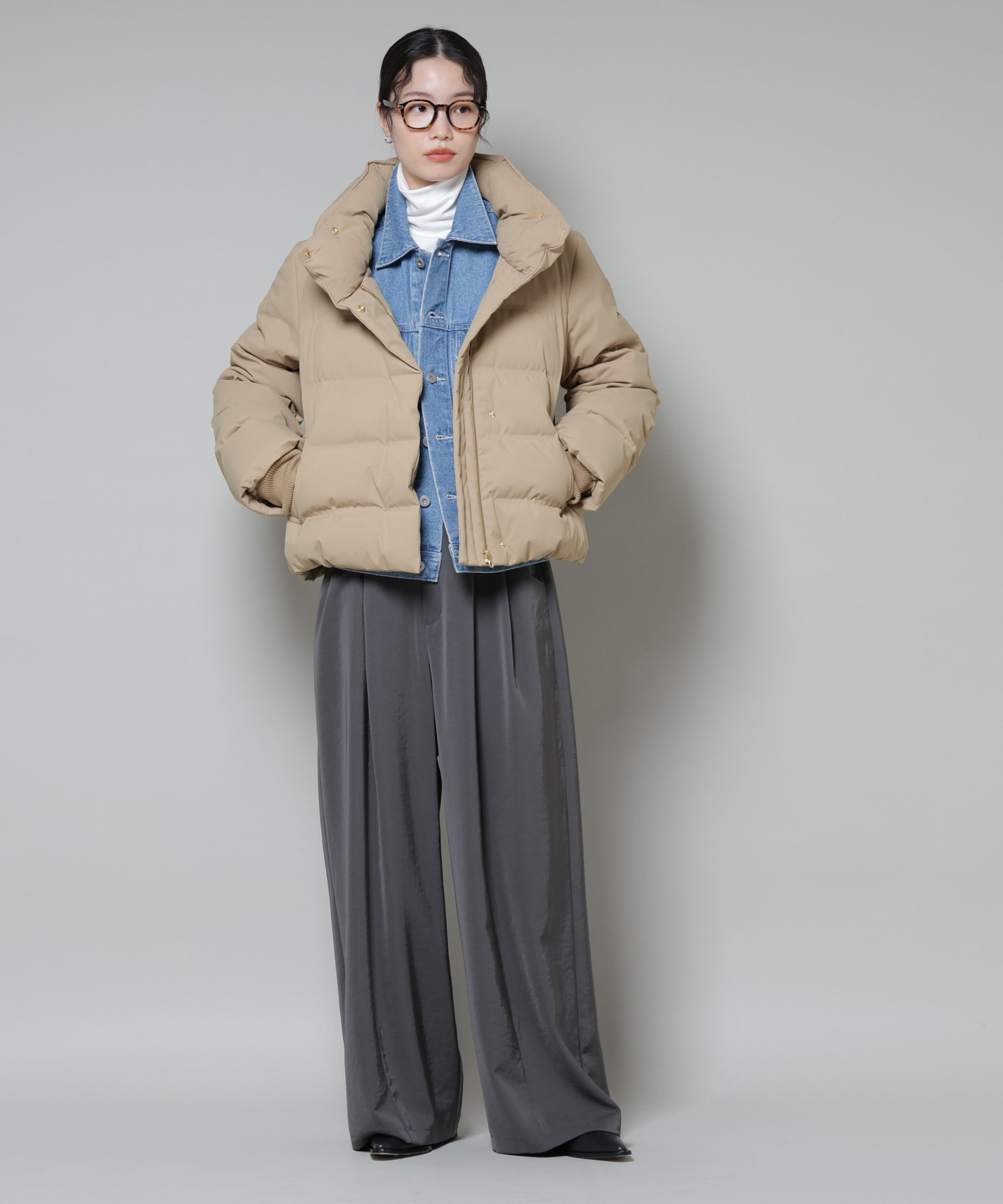 nano･universe「ボリュームネックダウンショートコート」|ダウン|