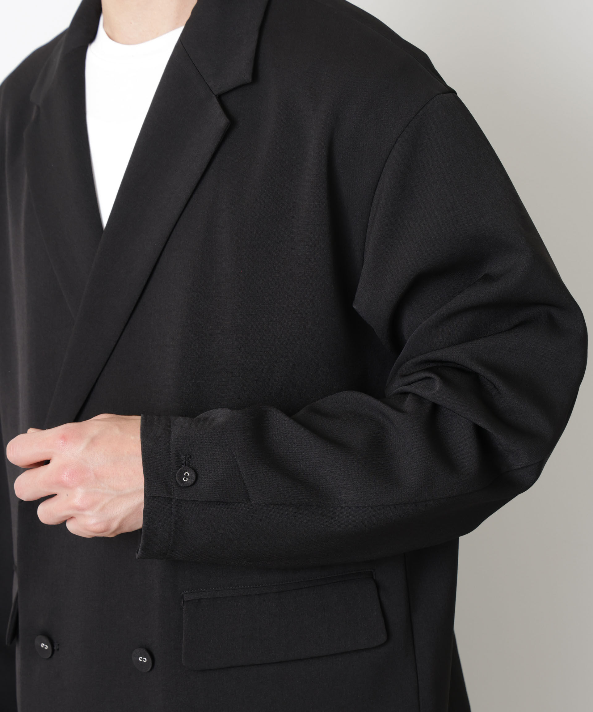 nano･universe「ドレープダブルジャケット」|テーラードジャケット|