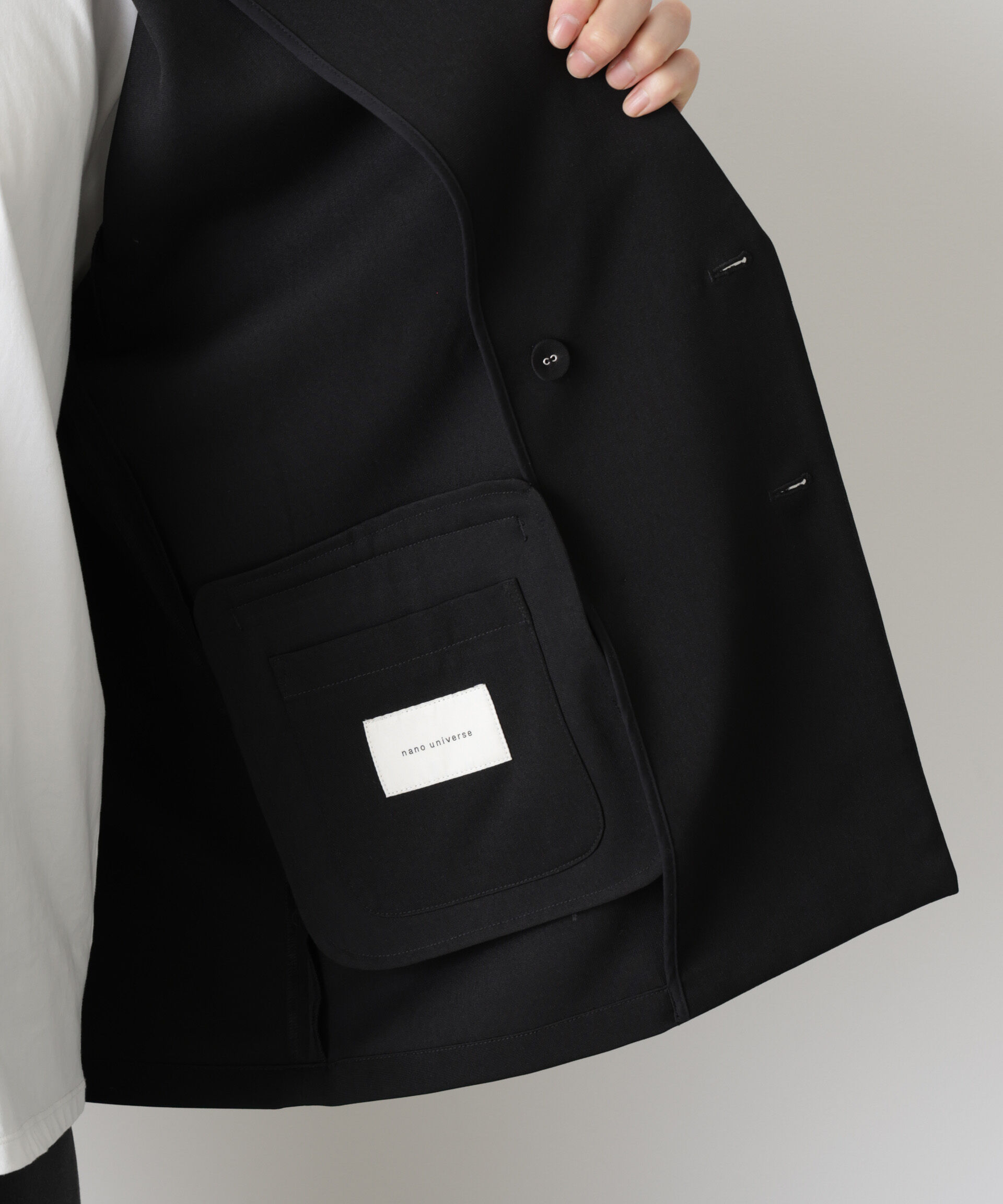 nano･universe「ドレープダブルジャケット」|テーラードジャケット|