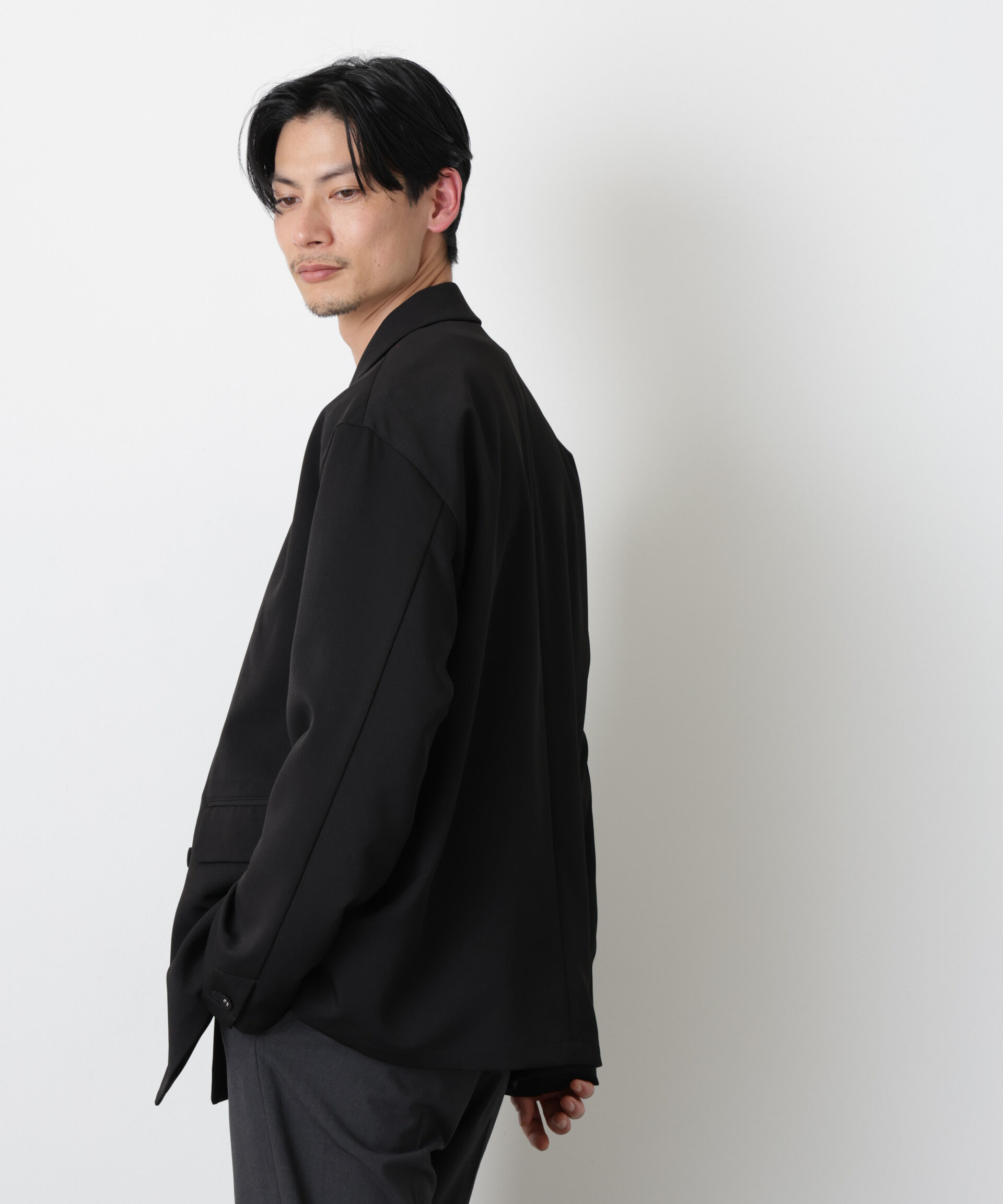 nano･universe「ドレープダブルジャケット」|テーラードジャケット|