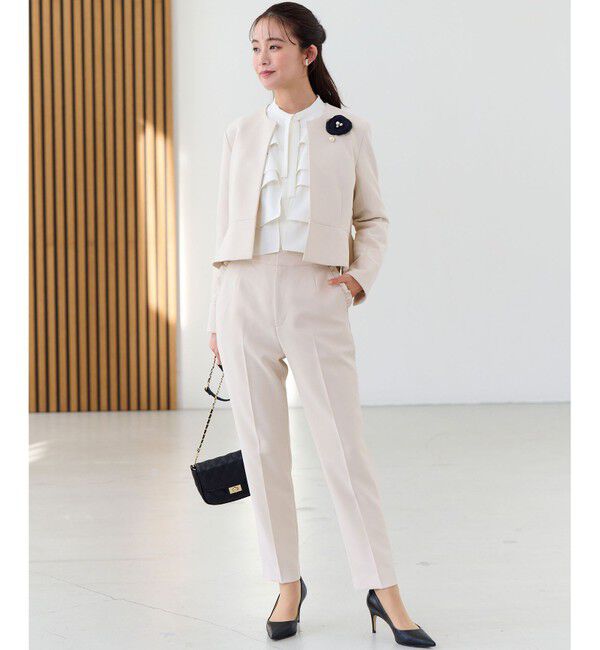 組曲「【KUMIKYOKU NAVY】コンフォータブルドレープ フリルブラウス」|シャツ・ブラウス|