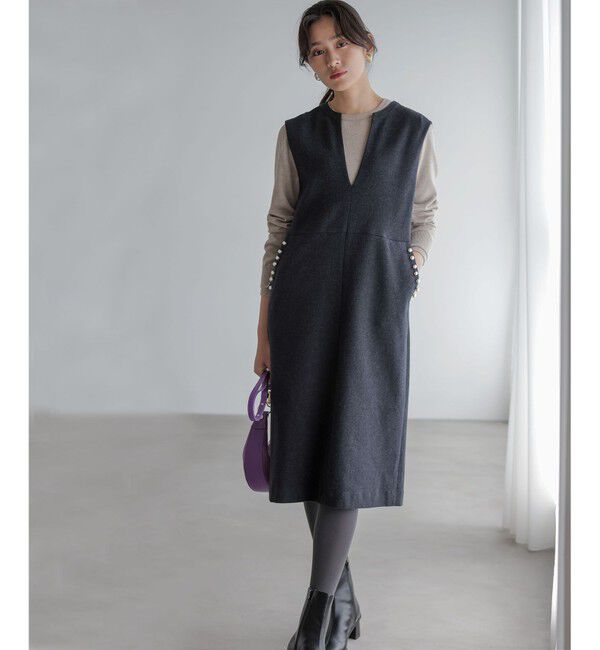 組曲「【ご好評につき追加販売 / WEB限定】ミドルジャージー ジャンパースカート」|ジャンパースカート|