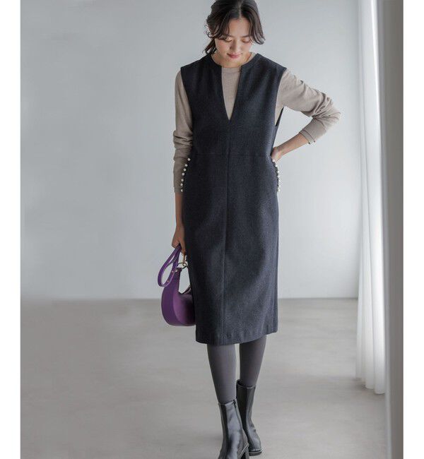 組曲「【ご好評につき追加販売 / WEB限定】ミドルジャージー ジャンパースカート」|ジャンパースカート|