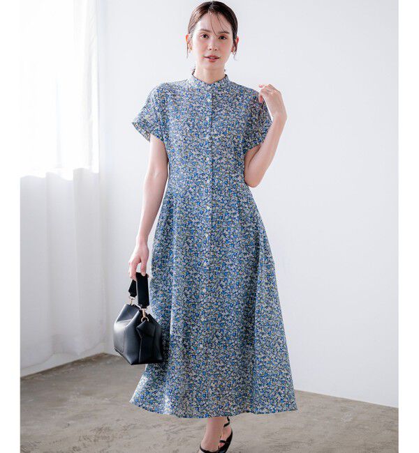 組曲「フラワーガーデンプリント ワンピース」|ワンピース|ブルー系