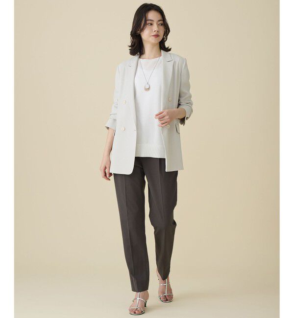 自由区「【新色追加・人気のため再入荷・ウエストゴム】ライトフィールジャージータックテーパード パンツ」|その他|