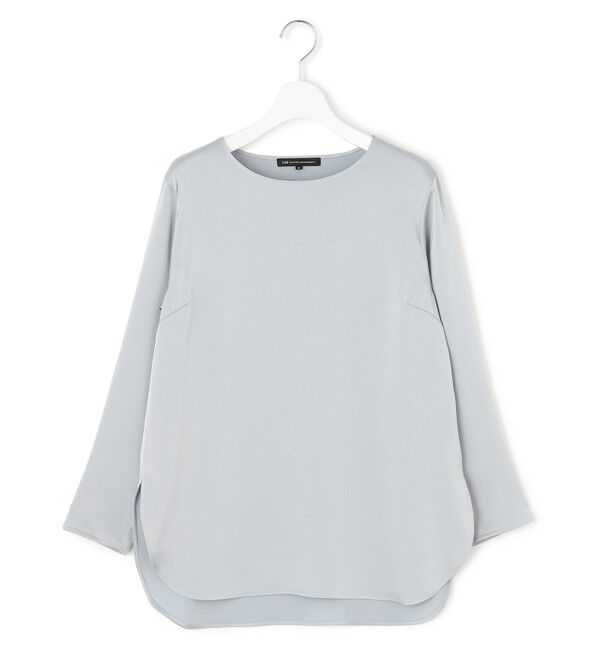 23区「【洗える】サテン ロングスリーブ Tシャツ」|Tシャツ・カットソー|