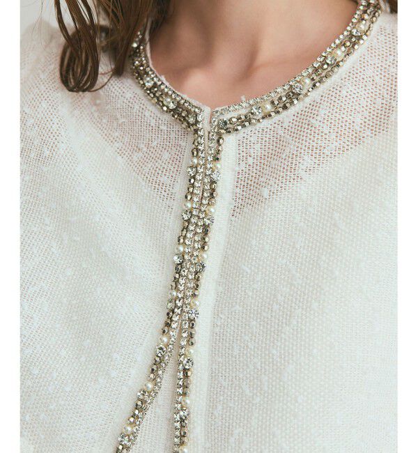 Grace Class「メッシュツイードジャケット」|ノーカラージャケット|