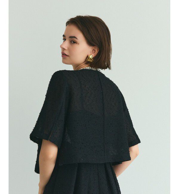 Grace Class「メッシュツイードジャケット」|ノーカラージャケット|