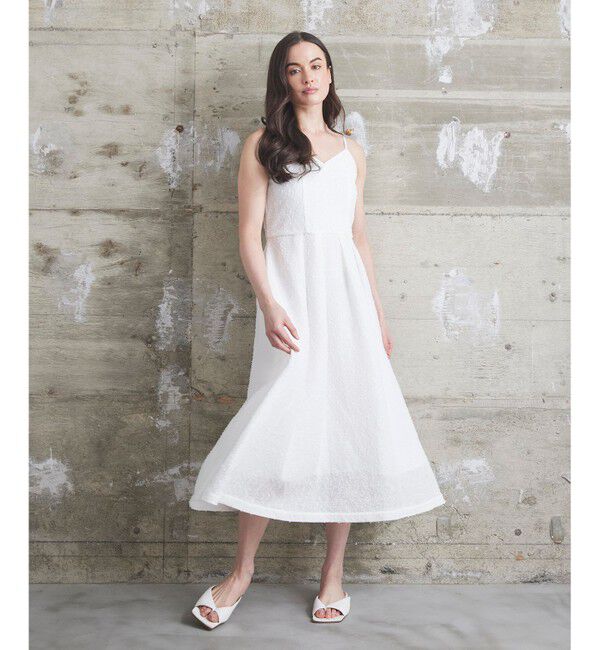 Grace Class「メッシュツイードキャミドレス」|ワンピース|ホワイト