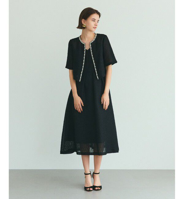 Grace Class「メッシュツイードキャミドレス」|ワンピース|