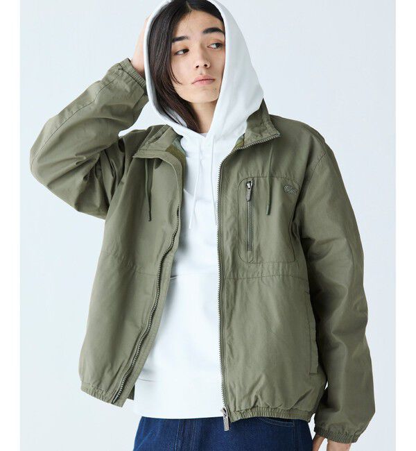 LACOSTE「ヴィンテージウォッシュ加工 ツイルスタンドジップブルゾン / ジップアップブルゾン」|ブルゾン・スタジャン|モスグリーン