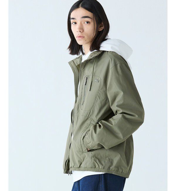LACOSTE「ヴィンテージウォッシュ加工 ツイルスタンドジップブルゾン / ジップアップブルゾン」|ブルゾン・スタジャン|