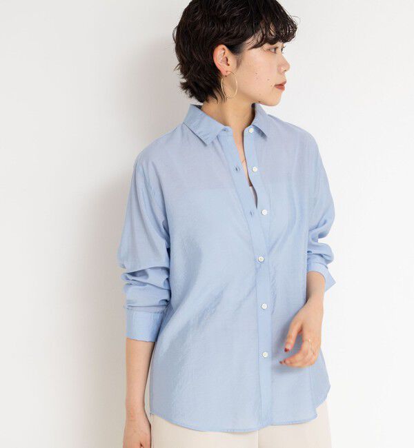 NOLLEY'S sophi「《セットアップ対応》シアーローン２WAYシャツ」|シャツ・ブラウス|