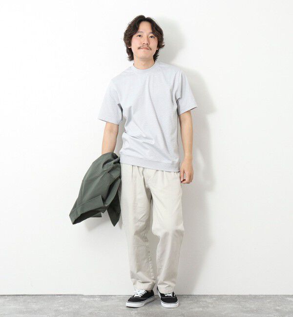 NOLLEY'S goodman「《ビジカジ対応》セミシルケットスムース ボーダードレスTシャツ 25SS」|Tシャツ・カットソー|