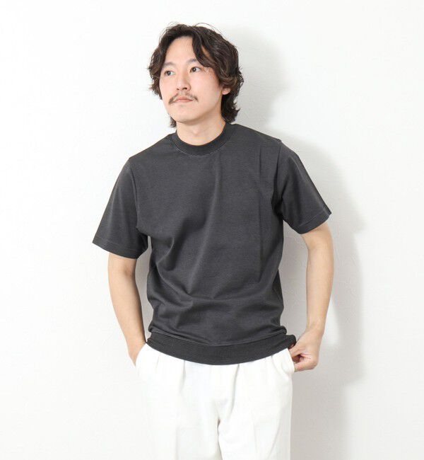 NOLLEY'S goodman「《ビジカジ対応》セミシルケットスムース ボーダードレスTシャツ 25SS」|Tシャツ・カットソー|