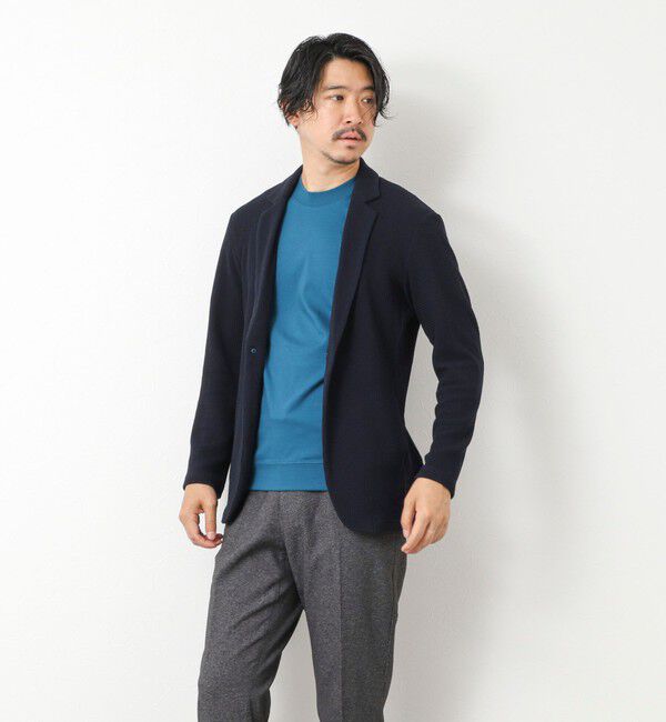 Stutostein「《ビジカジ対応》Relax Jogger Jersey ウォッシャブルテーラーCD」|カーディガン|