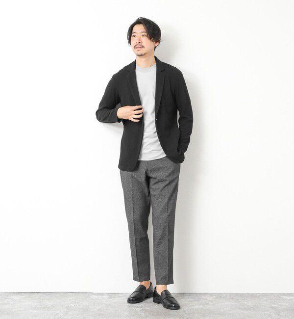 Stutostein「《ビジカジ対応》Relax Jogger Jersey ウォッシャブルテーラーCD」|カーディガン|