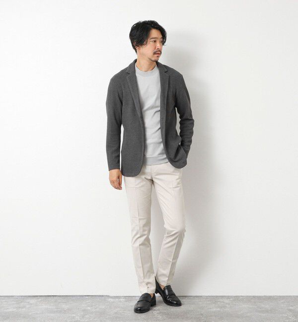 Stutostein「《ビジカジ対応》Relax Jogger Jersey ウォッシャブルテーラーCD」|カーディガン|