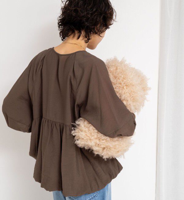 NOLLEY'S「ペプラムバルーンライトブルゾン」|ブルゾン・スタジャン|