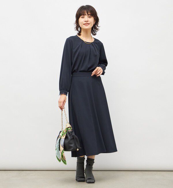 NOLLEY'S「ウォッシャブル2WAYストレッチフレアスカート」|フレア|