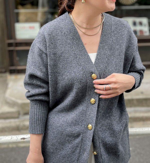 NOLLEY'S「【WEB限定アイテム】2WAY長めVネックカーディガン」|カーディガン|チャコールグレー