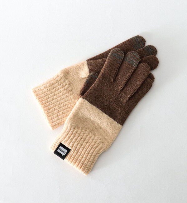 NOLLEY'S goodman「【EVOLG/エヴォログ】2TON ニットグローブ LET2364」|手袋|ベージュ