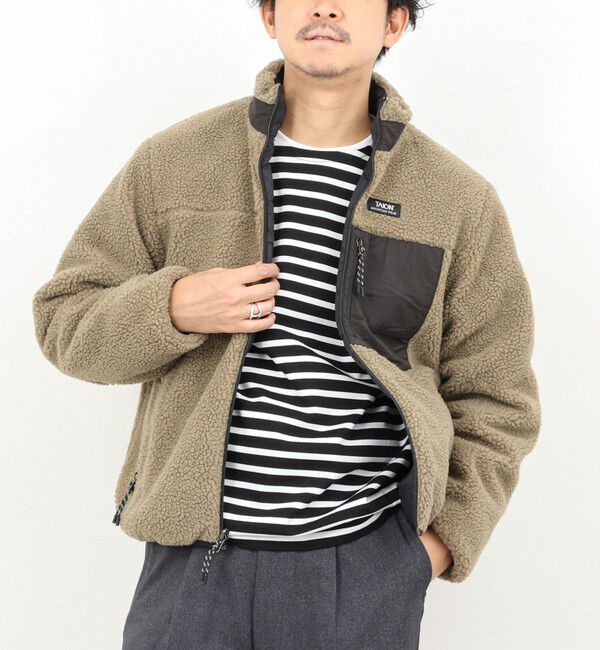 NOLLEY'S goodman「【TAION/タイオン】DOWN&times;BOA REVERSIBLE HI NECK JKT 25AW」|ダウン|ベージュ
