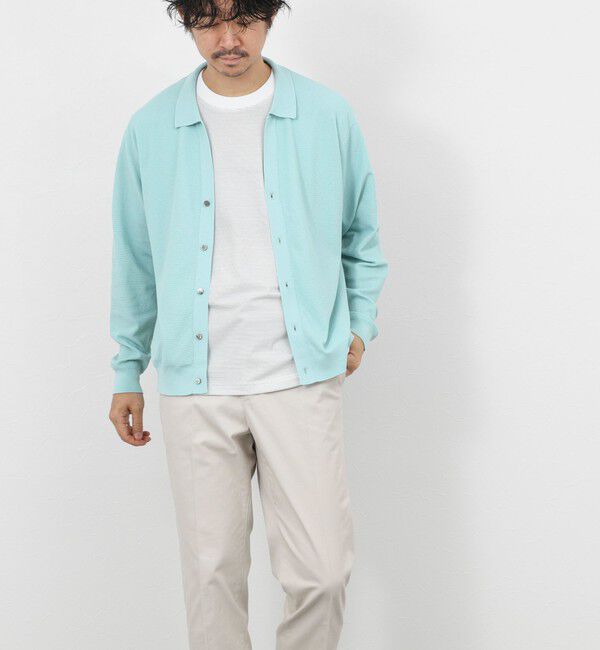 NOLLEY'S goodman「《SERIYA Cotton》吸湿カノコ襟付きカーディガン 26SS」|カーディガン|
