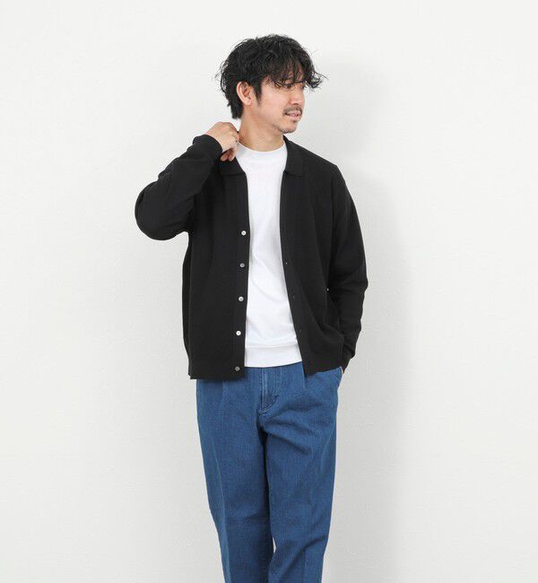 NOLLEY'S goodman「《SERIYA Cotton》吸湿カノコ襟付きカーディガン 26SS」|カーディガン|