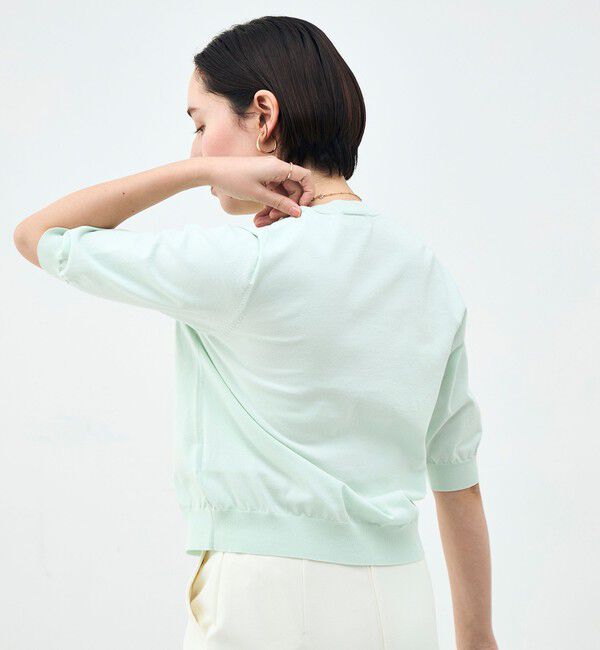 NOLLEY'S「《手洗い可能》コットンテックス6分袖カーディガン」|カーディガン|