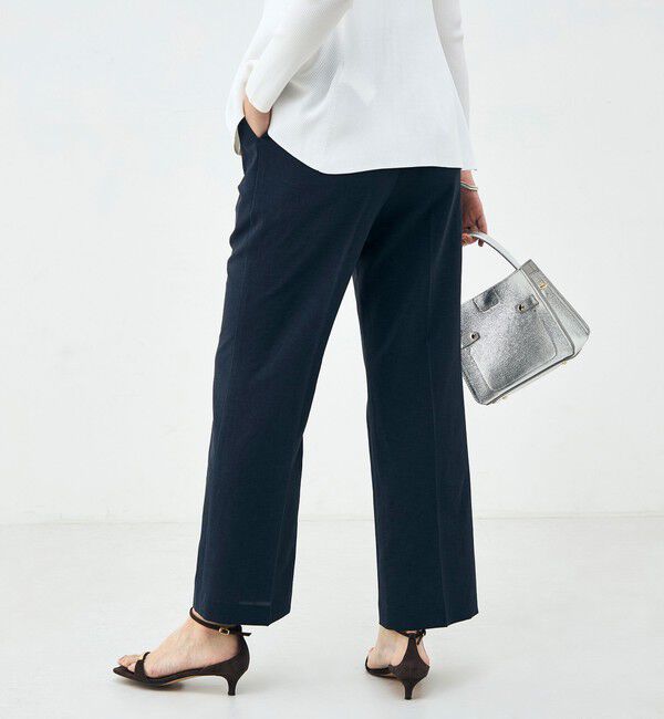 NOLLEY'S sophi「《セットアップ対応》ウォッシャブルブリーザブルシャンブレーセミワイドパンツ」|その他|