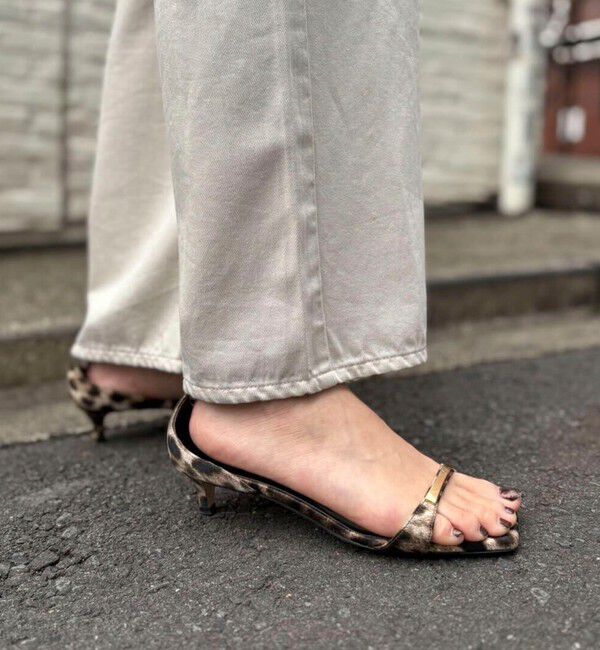 NOLLEY'S「NOLLEYS メタルバーレオパードサンダル」|サンダル|