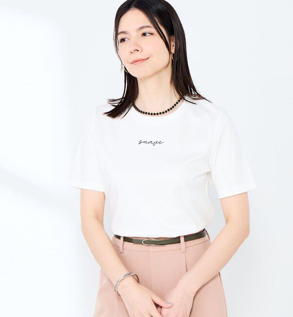 NOLLEY'S sophi「《手洗い可能》W&Wベイシック丈ロゴTシャツ」|Tシャツ・カットソー|