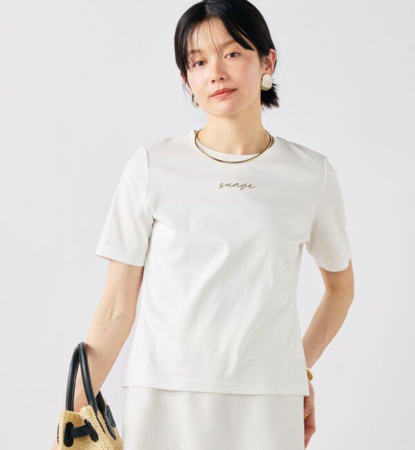 NOLLEY'S sophi「《手洗い可能》W&Wベイシック丈ロゴTシャツ」|Tシャツ・カットソー|