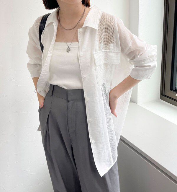 fredy emue「メッシュ切替シャツ」|シャツ・ブラウス|