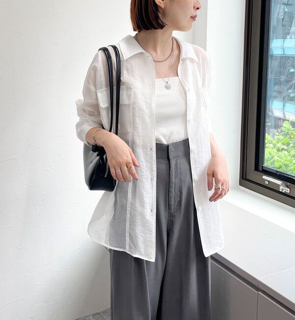 fredy emue「メッシュ切替シャツ」|シャツ・ブラウス|