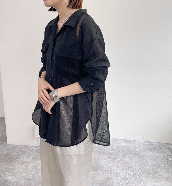 fredy emue「メッシュ切替シャツ」|シャツ・ブラウス|
