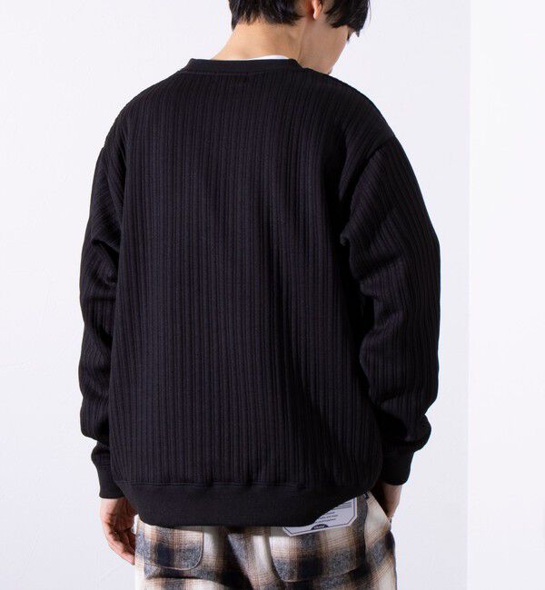 GLOSTER「【GLOSTER/グロスター】 ストライプ キルティング スウェット プルオーバー」|スウェット・ジャージ|