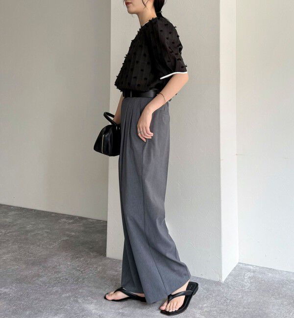 fredy emue「シアージャガードパイピング半袖ブラウス」|シャツ・ブラウス|