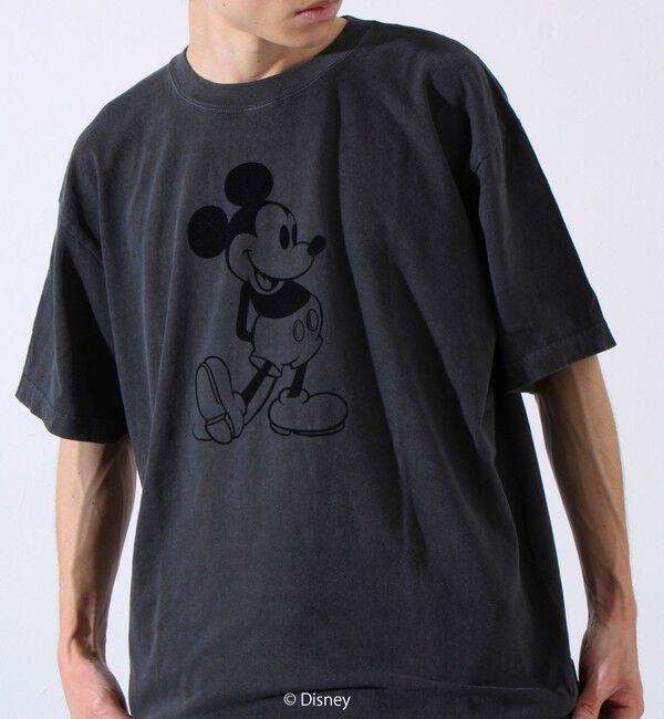 GLOSTER「【GOOD ROCK SPEED】MICKEY / フロッキープリントTシャツ」|Tシャツ・カットソー|