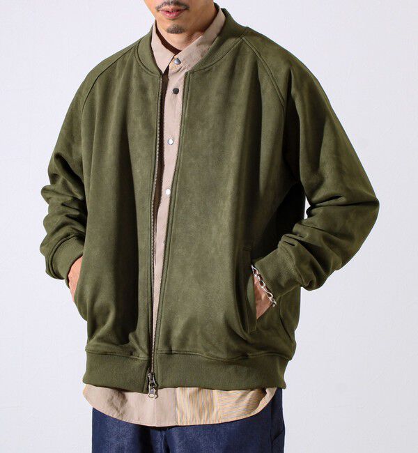 GLOSTER「【秋の新定番】フェイクスエードMA-1ジップブルゾン」|ブルゾン・スタジャン|