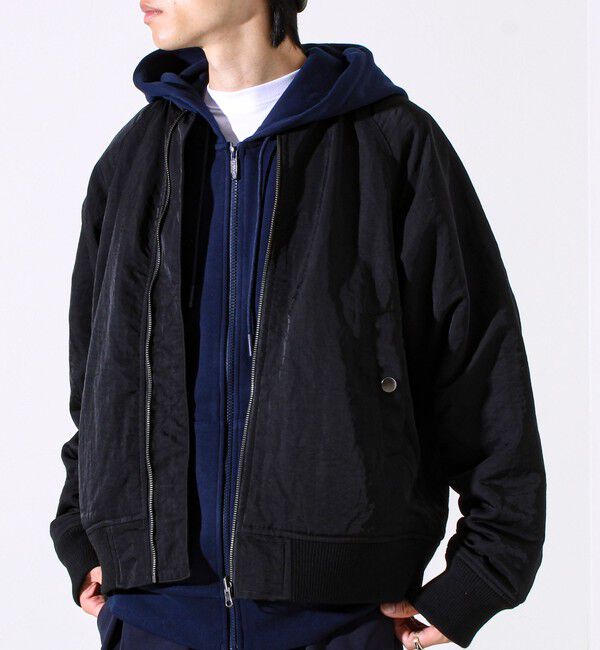 GLOSTER「【ナイロン&times;フリース】2WAY リバーシブルボンバージャケット MA-1 UNISEX」|ブルゾン・スタジャン|